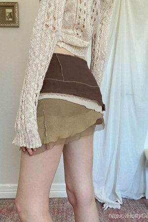 Y2K Aesthetic Fairy Grunge Mini Skirt