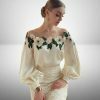 Y2K Aesthetic Floral Chiffon Edwardian Victorian Blouse