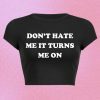 Y2K Aesthetic Grunge Punk Graphic Tee, Funny Slogan Crop Top