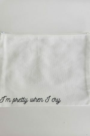 Y2K Aesthetic Lana Quotes Coquette Makeup Bag - Small Organic Cotton Cosmetic Toiletry Case