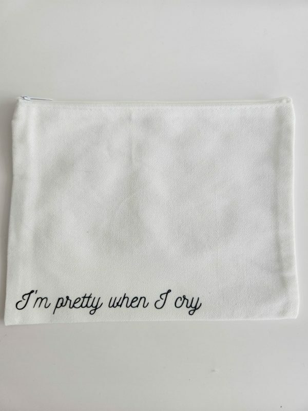 Y2K Aesthetic Lana Quotes Coquette Makeup Bag - Small Organic Cotton Cosmetic Toiletry Case