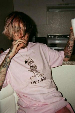 Y2K Aesthetic Lil Peep Hell Boy Graphic Tee