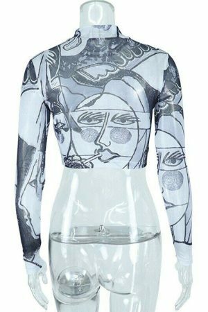 Y2K Aesthetic Long Sleeve Streetwear Top