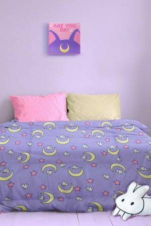 Y2K Aesthetic Luna Wall Art: Mental Health Cat Poster, Menhera & Kawaii Streetwear