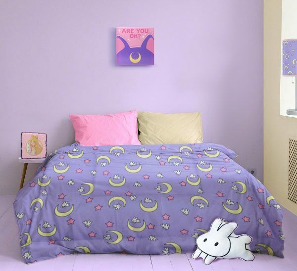 Y2K Aesthetic Luna Wall Art: Mental Health Cat Poster, Menhera & Kawaii Streetwear