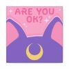 Y2K Aesthetic Luna Wall Art: Mental Health Cat Poster, Menhera & Kawaii Streetwear