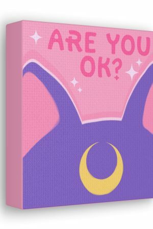 Y2K Aesthetic Luna Wall Art: Mental Health Cat Poster, Menhera & Kawaii Streetwear