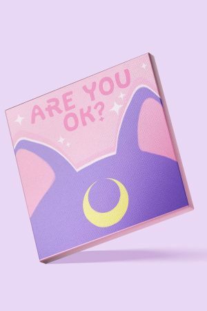 Y2K Aesthetic Luna Wall Art: Mental Health Cat Poster, Menhera & Kawaii Streetwear