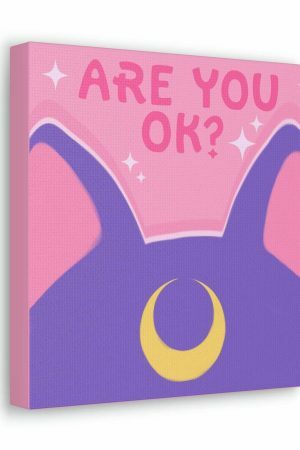 Y2K Aesthetic Luna Wall Art: Mental Health Cat Poster, Menhera & Kawaii Streetwear