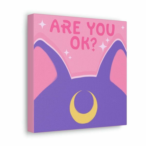 Y2K Aesthetic Luna Wall Art: Mental Health Cat Poster, Menhera & Kawaii Streetwear