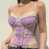 Y2K Aesthetic Mesh Coquette Lace Cami Top