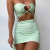 Y2K Aesthetic Mint Mini Skirt Set for Women - Streetwear Two-Piece Outfit