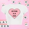 Y2K Aesthetic Offensive Text Baby Tee - Streetwear Slogan Crop Top