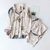 Y2K Aesthetic Printed Long Sleeve Pajama Set for Women, Streetwear Style, Ideal for Couples or Friends