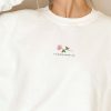 Y2K Aesthetic White Crew Neck Sweatshirt