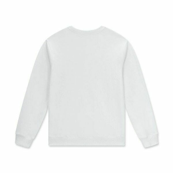 Y2K Aesthetic White Crew Neck Sweatshirt