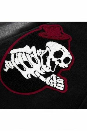 Y2K American Skull Patchwork Streetwear Jacket