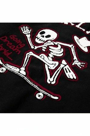 Y2K American Skull Patchwork Streetwear Jacket