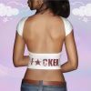 Y2K Angel Baby Backless Crop Top - 90s 2000s Punk Aesthetic