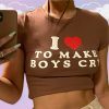 Y2K Angel Baby Boys Cry Crop Top - Funny 2000s Streetwear Tee