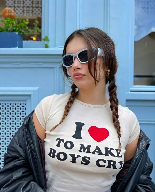 Y2K Angel Baby Boys Cry Crop Top - Funny 2000s Streetwear Tee