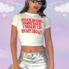 Y2K Angel Baby Fairytale Crop Top Tee - Coquette Aesthetic, Soft Girl Era, 2000s Saying