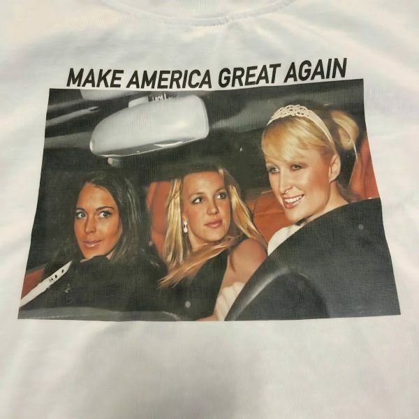 Y2K Angel Baby Make America Great Again Crop Top - Funny MAGA Shirt, 90s 2000s Streetwear