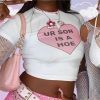 Y2K Angel Baby Slogan Crop Top - Streetwear Aesthetic Tee