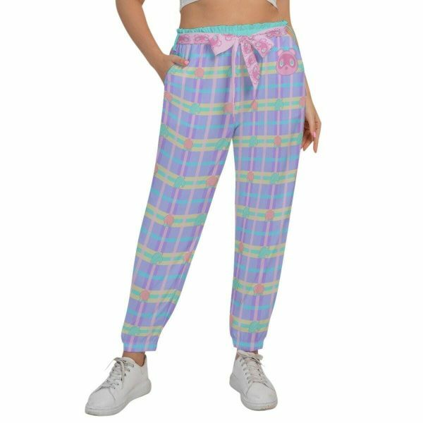 Y2K Animal Crossing Peach Pants for Gamer Girls