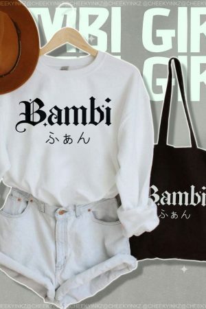 Y2K Bambi Sweatshirt - Streetwear Japanese Gothic Gamer Aesthetic