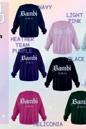 Y2K Bambi Sweatshirt - Streetwear Japanese Gothic Gamer Aesthetic