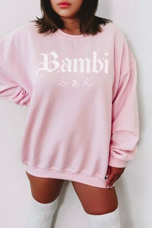 Y2K Bambi Sweatshirt - Streetwear Japanese Gothic Gamer Aesthetic