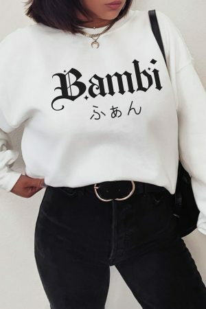 Y2K Bambi Sweatshirt - Streetwear Japanese Gothic Gamer Aesthetic