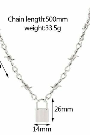 Y2K Barbed Wire Jewelry Set: Choker, Necklace, Bracelet