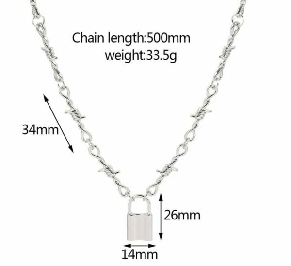 Y2K Barbed Wire Jewelry Set: Choker, Necklace, Bracelet