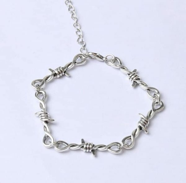 Y2K Barbed Wire Jewelry Set: Choker, Necklace, Bracelet