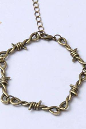 Y2K Barbed Wire Stainless Steel Jewelry Set