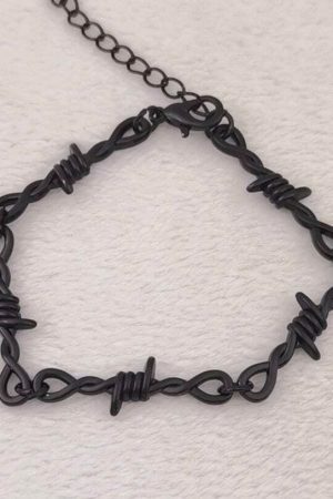 Y2K Barbed Wire Stainless Steel Jewelry Set