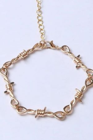 Y2K Barbed Wire Stainless Steel Jewelry Set