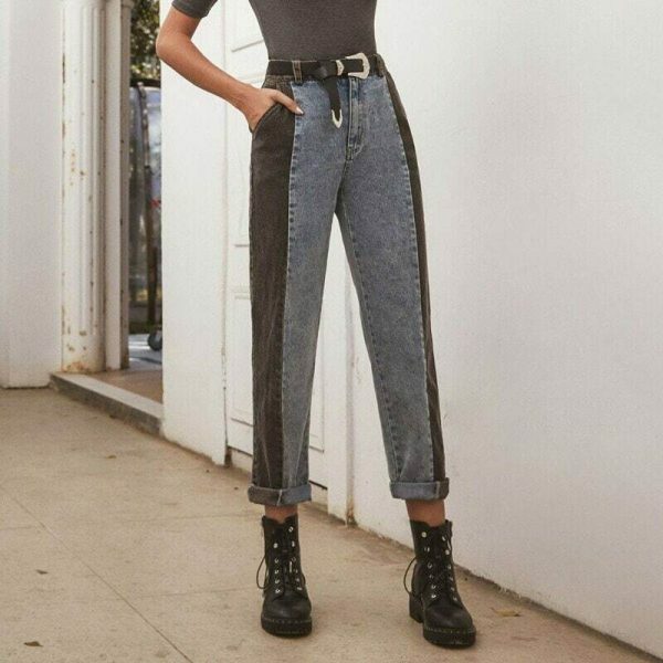 Y2K Blue Custom Made Street Style Women's Jeans - Sexy Lolita Aesthetic