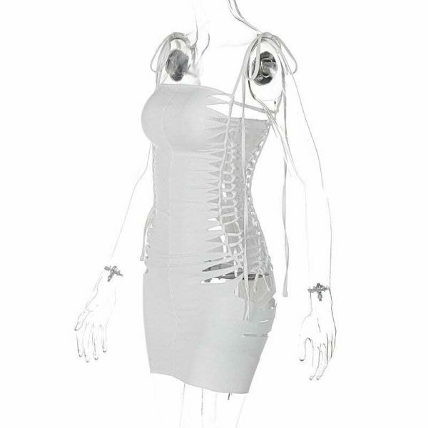 Y2K Bodycon Mini Dress: Streetwear Sexy Aesthetic