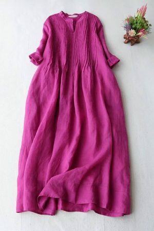 Y2K Bohemian Linen Wedding Dress, Streetwear Fairy Long Dress