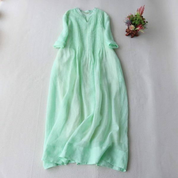 Y2K Bohemian Linen Wedding Dress, Streetwear Fairy Long Dress