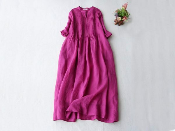 Y2K Bohemian Linen Wedding Dress, Streetwear Fairy Long Dress