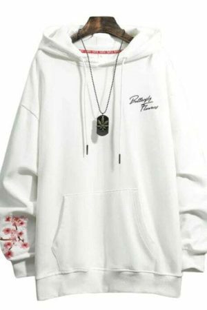 Y2K Butterfly Embroidery Cherry Blossom Hoodie