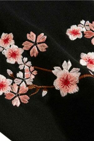 Y2K Butterfly Embroidery Cherry Blossom Hoodie