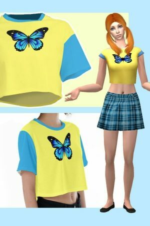 Y2K Butterfly Gamer Girl Streetwear Crop Top