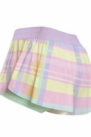 Y2K Candycore Mochi Snack Flowy Shorts - Pastel Alt Streetwear