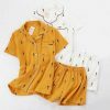 Y2K Carrot Print Pajama Set for Women | Streetwear Style Sleepwear