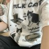 Y2K Cat Graphic Streetwear Tee